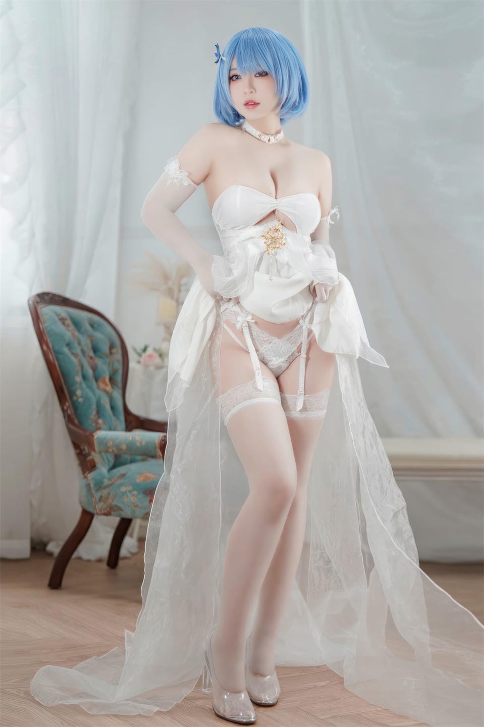 半半子 - 碧蓝航线 恰巴耶夫 白骑兵的旋律 礼服 [64P2V-306M] 1 (49).jpg